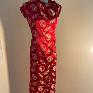 Vintage Silk Kimono long chic Chinese Cheongsam